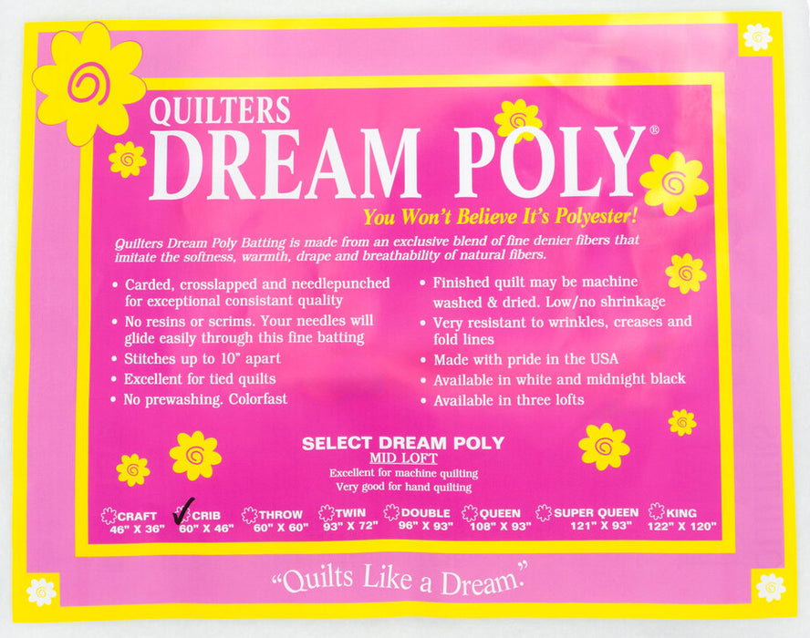 Quilter's Dream Poly Select Batting White Crib