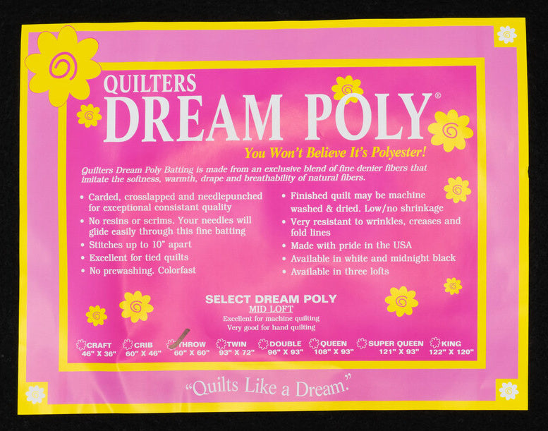 Quilter's Dream Poly Select Batting Black Throw