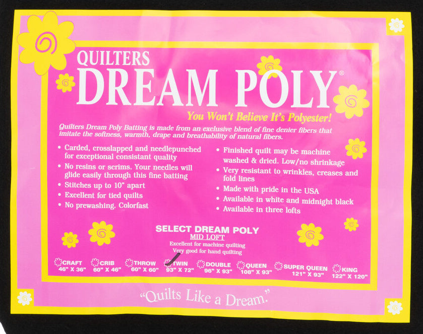 Quilter's Dream Poly Select Batting Black Twin