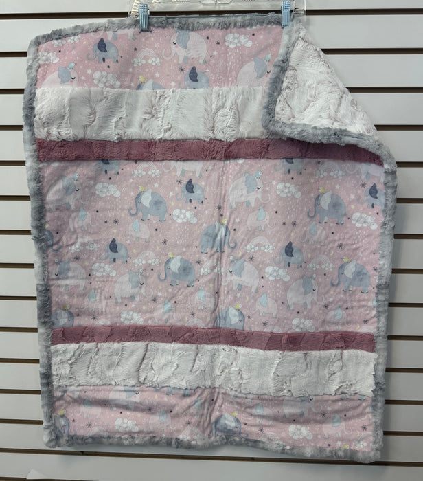 Pink Elephant Cuddle Quilt