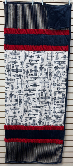 Navy Planes Cuddle Quilt