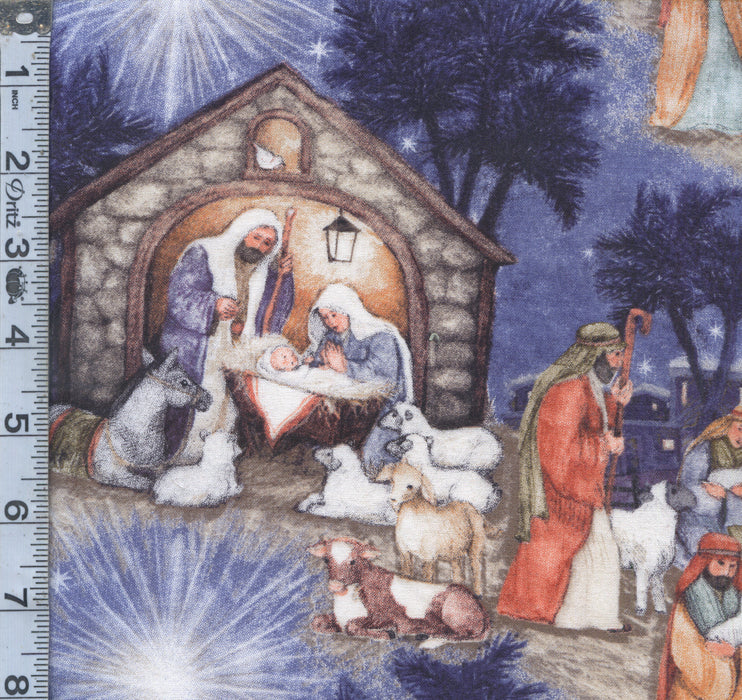 Blessed Birth - Nativity Scene Navy 16" Remnant