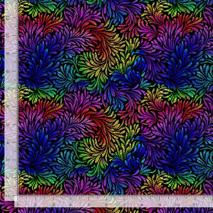 Wildcat - Packed Swirly Leaves Multi