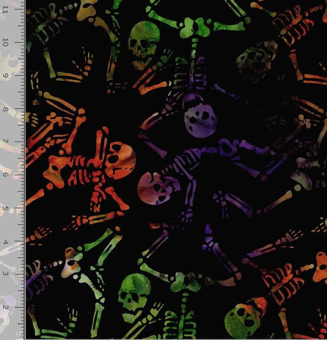Tonga Batiks Spellbound - Dancing Skeletons Trick