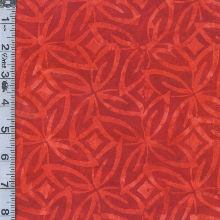Tonga Batiks - Tile Flowers Red