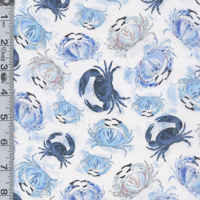 Ocean Blue - Crabs White