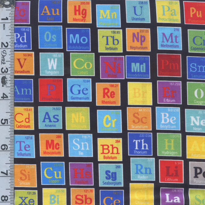 Math + Science - Periodic Table Of Elements Black