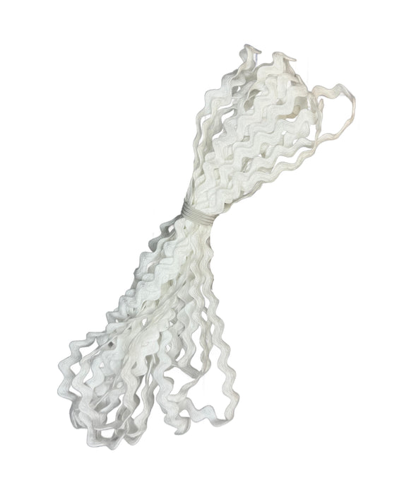 White 1/4" Ric Rac 5 Yard Piece