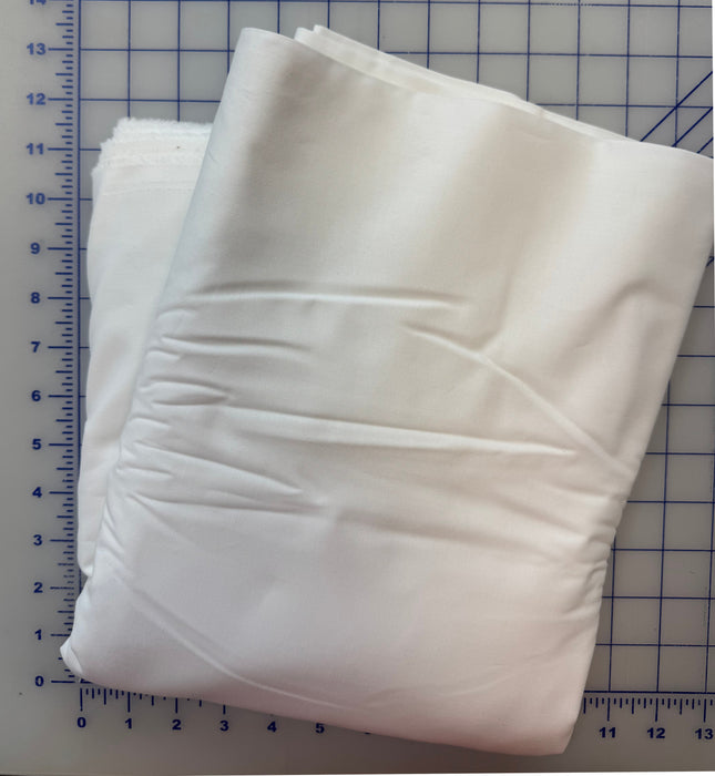 White Solid 6-7/8 Yard Piece