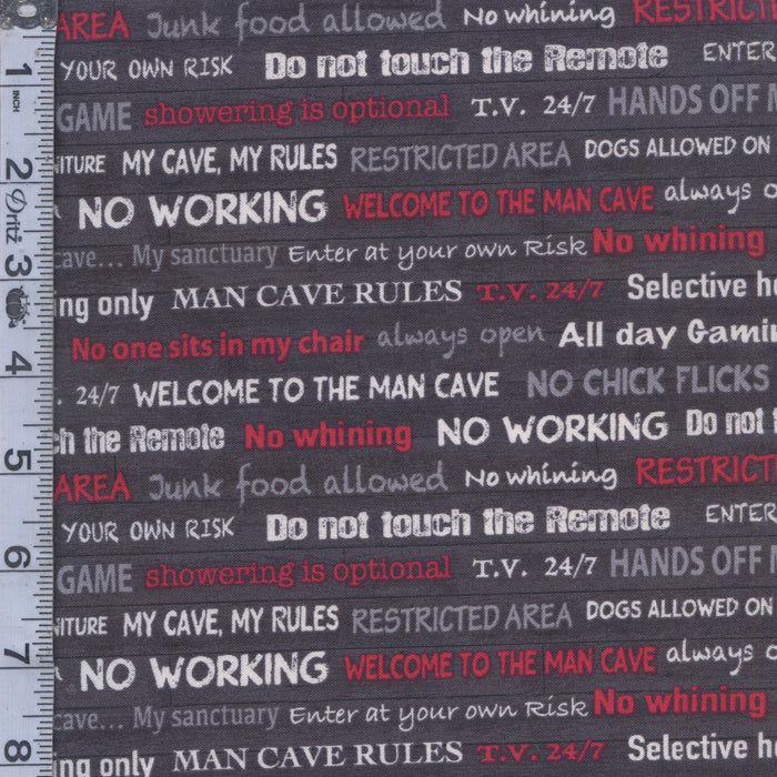 Man Cave - Rules Dark Gray