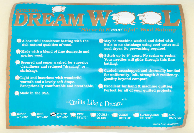 Quilter's Dream Wool Batting Throw
