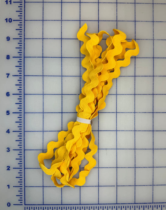 Yellow 1/2" Ric Rac 2-1/2 Yard Piece