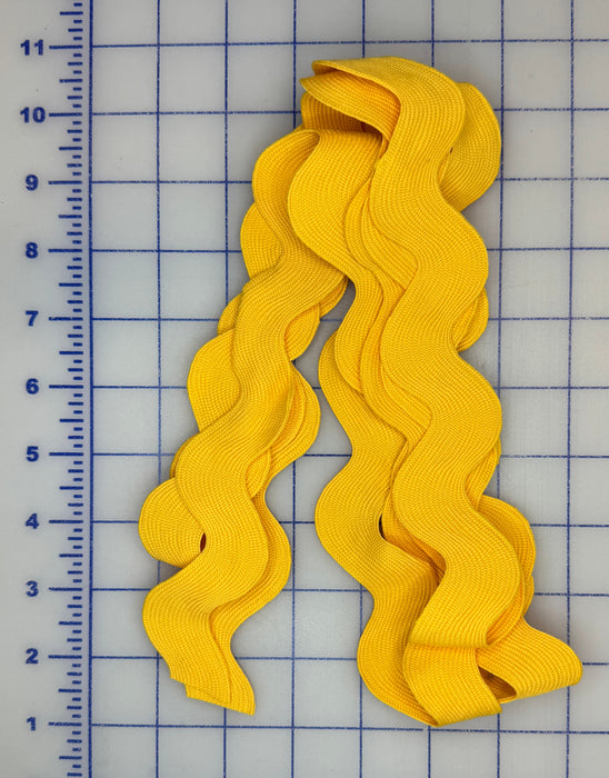 Yellow 1-3/8" Ric Rac 2-1/2 Yard Piece