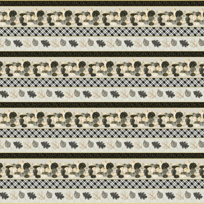Fall Potpourri Metallic - Pumpkin Stripe Black/Gold
