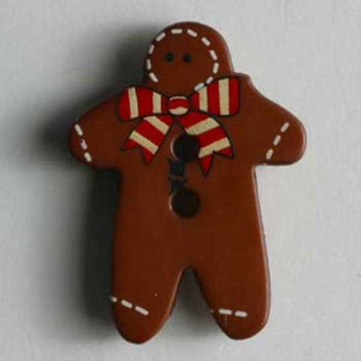 Novelty Button - 25mm Gingerbread Man