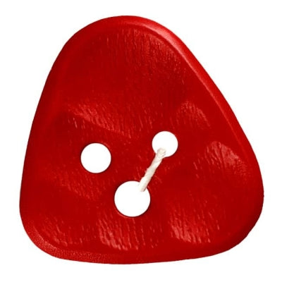 Fashion Button 25mm Triangle - Red