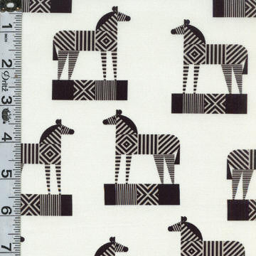Geo Zoo Digital Print - Zebra Bleach White