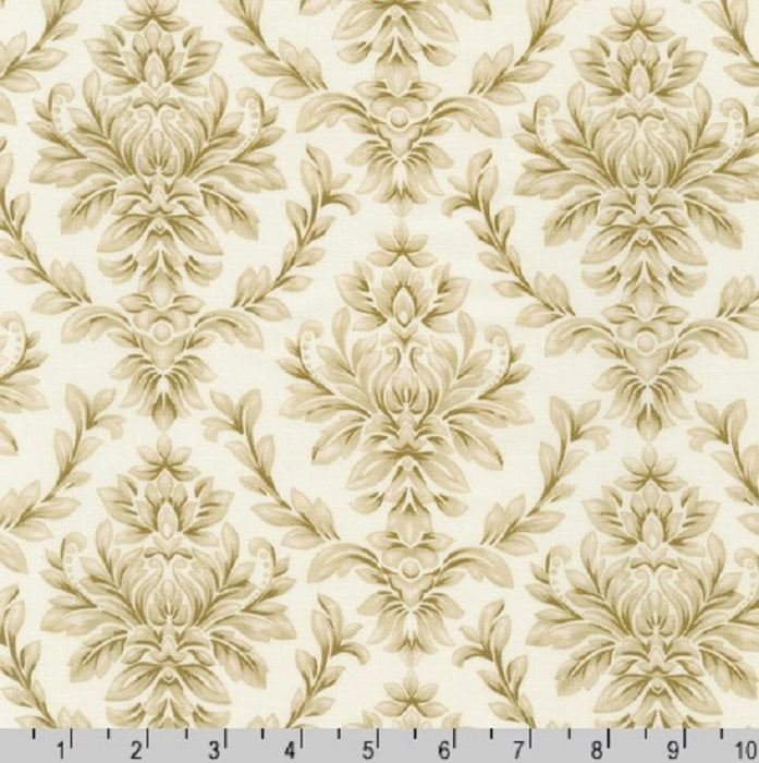 Flowerhouse: Bouquet of Roses Damask ECRU 16" Remnant