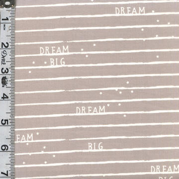 D is for Dream - Dream Big Stripe Dark Grey