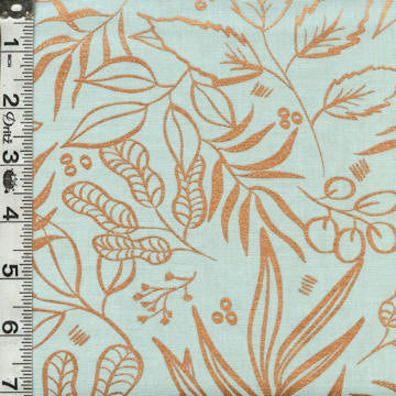 Sunshine Soul Metallic - Leaves Soft Jadeite/Copper Metallic 7" Remnant