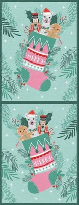 Christmas Nostalgia - Stocking Panel Multi