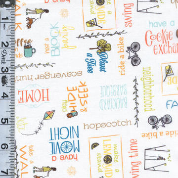 Be My Neighbor - Neighbor Words Ivory 17" Remnant